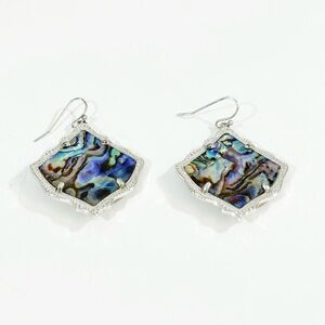 Kendra Scott Kirsten Abalone Earrings in Silver
